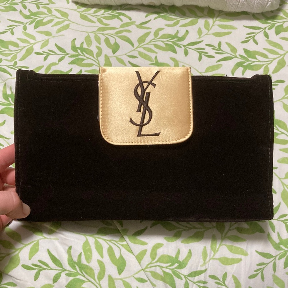 Vintage YSL Velvet Parfume Pouch never been used!
